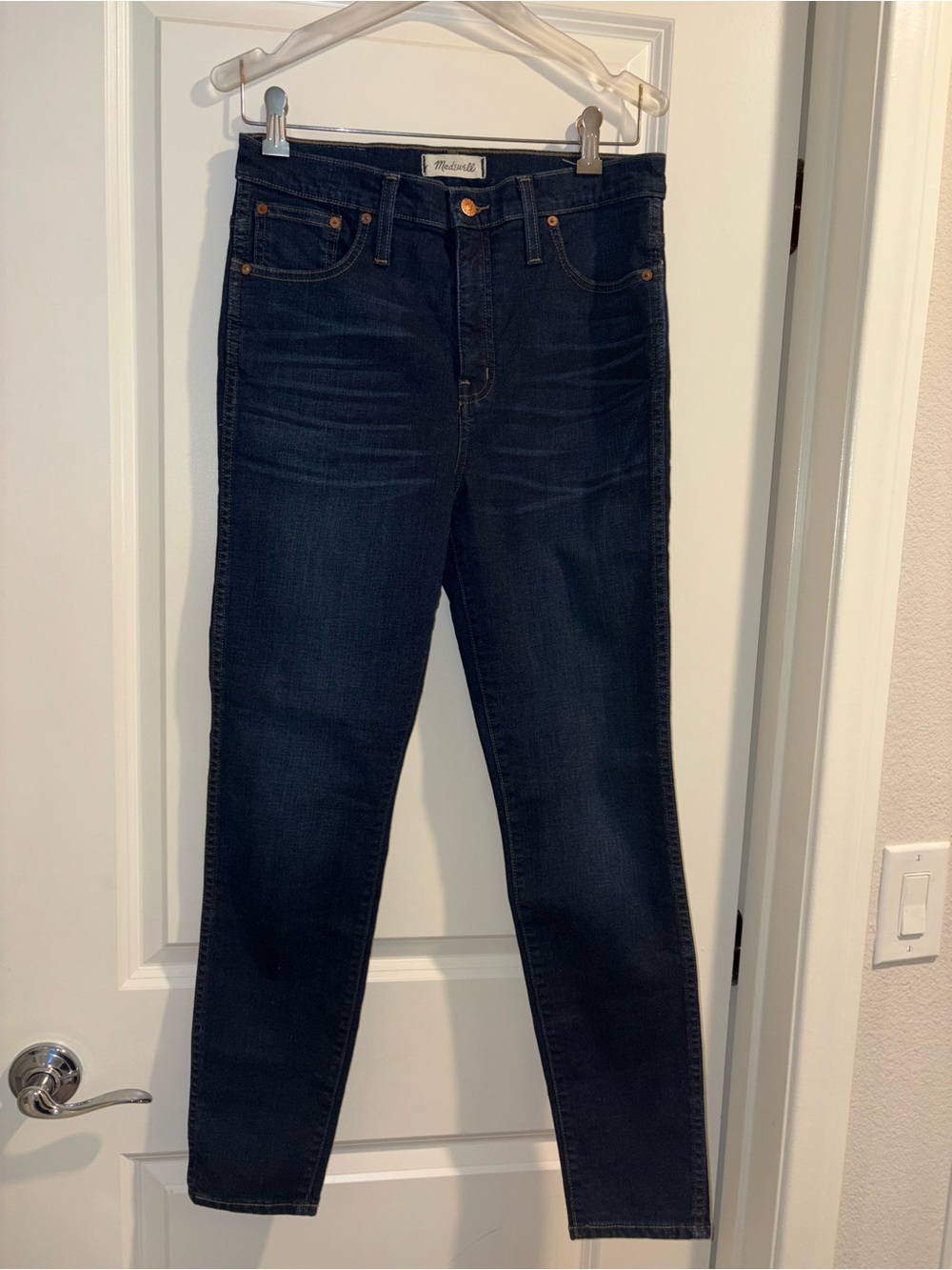 NEW! MADEWELL 10” High Rise Skinny Dark Blue  Wash Jeans 
5 pocket. 
Size 30